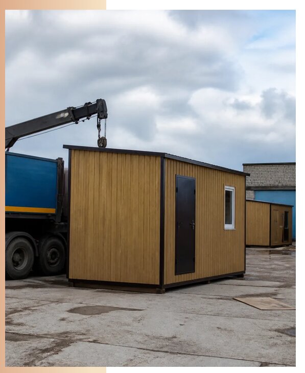 Бытовки с односкатной крышей в Королёве изготовление и аренда