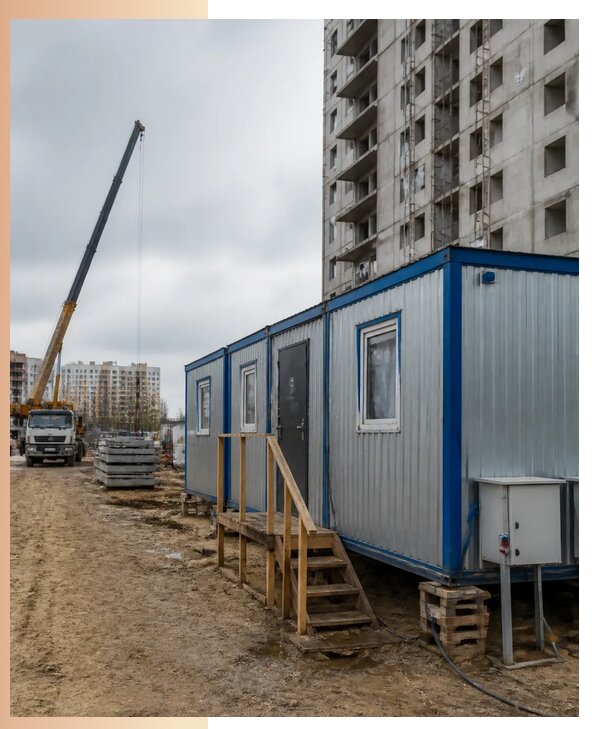 Аренда строительных вагончиков для рабочих в Королёве